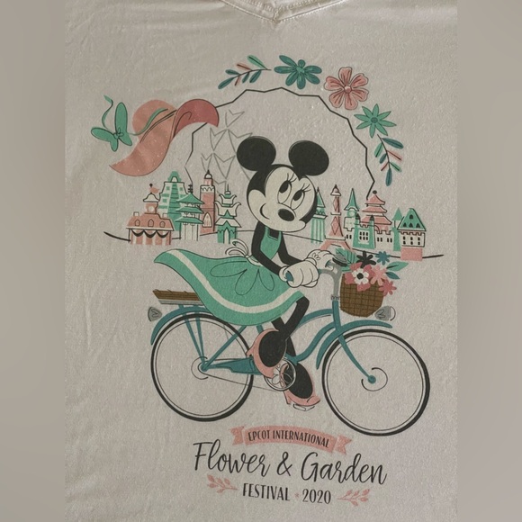 Disney Parks 2020 EPCOT Minnie Mouse in Bloom Flower & Garden Festival T-Shirt M - Picture 3 of 6